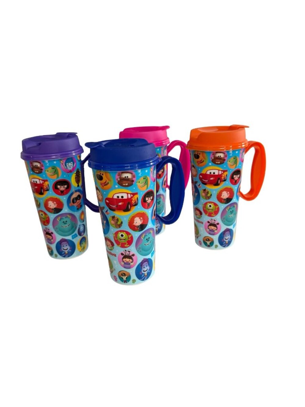 Disney Dining Plan Refillable Resort Mugs Set of 4 Disney Pixar Travel Cups With
